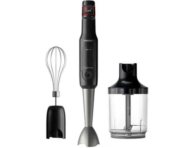 Mixer vertical Philips Viva Collection HR2621/90, 800 W, Viteza variabila + Turbo, tel, tocator XL, Negru
