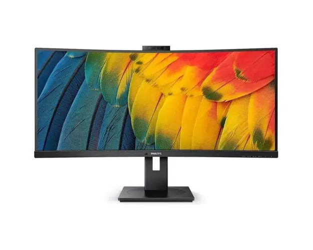 Monitor LED Philips 34B1U5600CH Curbat 34 inch UWQHD VA 4 ms 120 Hz Webcam USB-C