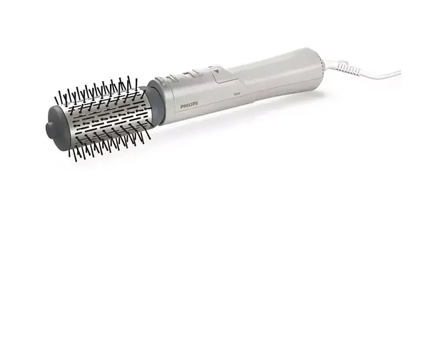 Perie rotativa cu aer cald Philips Seria 7000 BHA710/00, 1000W, ingrijire cu ioni, 2 accesorii, setare temperatura de ingrijire si aer rece, peri naturali, invelis ceramic din turmalina, Alb/crem