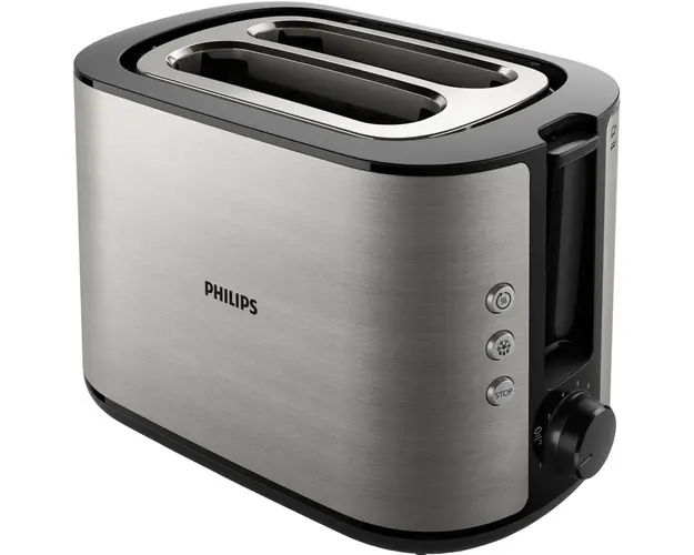Prajitor de paine Philips Viva Collection HD2650/90, 950 W, 8 niveluri de rumenire, Inox