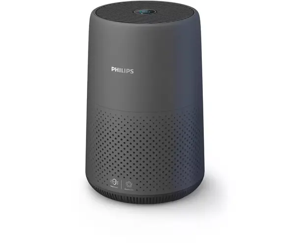 Purificator de aer compact Philips AC850/11, CADR 190 mc/h, Filtru HEPA si cu carbon activ, Mod nocturn, Negru