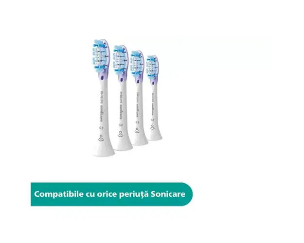 Rezerve periuta de dinti electrica Philips Sonicare G3 Premium Gum Care, 4 buc, standard, Alb