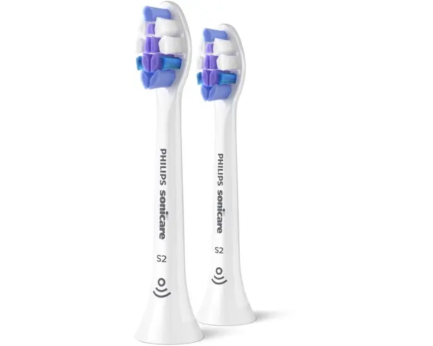 Rezerve Philips Sonicare Sensitive HX6052/10, pachet de 2 capete de periere, Standard, click-on, sincronizarea modurilor BrushSync, Alb