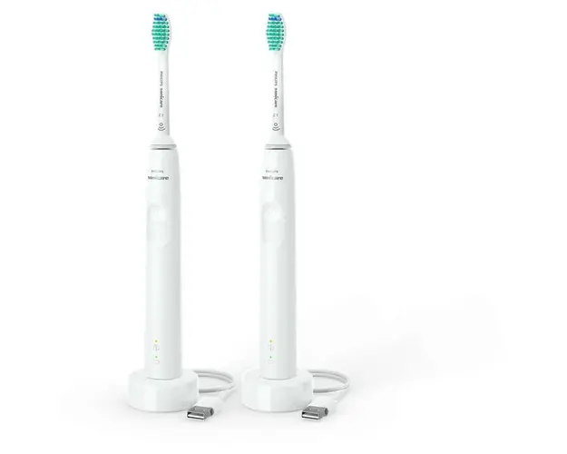 Set 2 Periute de dinti electrice Philips Sonicare HX3675/13, 31000 miscari/min, 1 program, 2 capate, alb