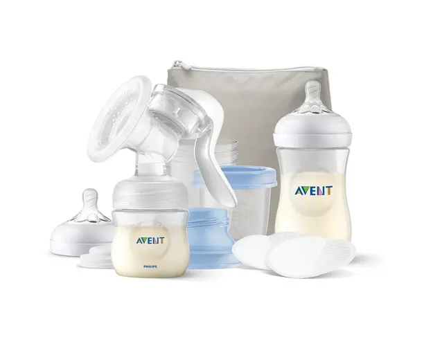 Set cu pompa manuala de san Philips-AVENT SCF430/16, tehnologie Natural Motion, marime universala