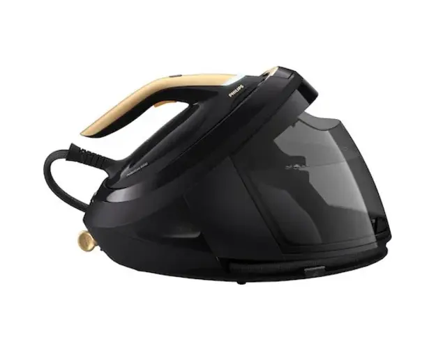 Statie de calcat Philips PerfectCare 8000 PSG8130/80, Optimal Temp, tehnologie DynamiQ, talpa Steam Glide Elite, 170 g/min, 700 g abur, 8.5 bari, rezervor detasabil 1800 ml, Easy De-Calc Plus, Negru