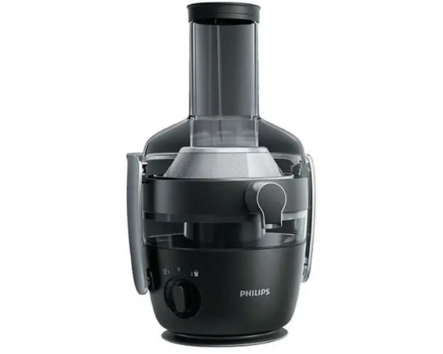 Storcator de fructe si legume Avance Collection HR1919/70, 1000 W, recipient suc 1 l, recipient pulpa 2.1 l, 2 viteze Fiberboost, tub de alimentare XXL 80 mm, negru