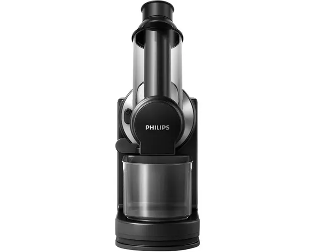 Storcator de fructe si legume prin presare la rece Viva Collection HR1889/70, 150 W, tub de alimentare XL de 70 mm, recipient suc 1 l, recipient pulpa 0.75 l, tehnologie QuickClean, negru