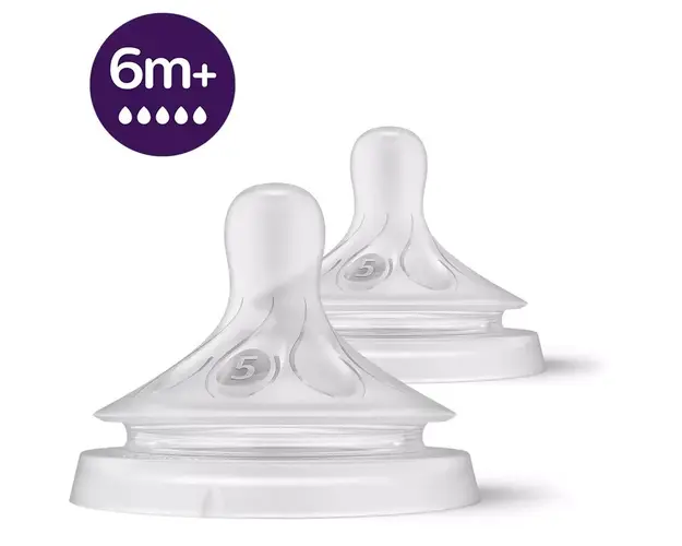 Tetina Philips Avent Natural Response SCY965/02, +6 luni, tetina care functioneaza ca sanul mamei, tetina fara scurgeri, debit 5, fara BPA