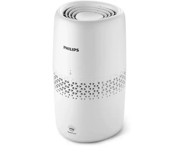 Umidificator de aer Philips seria 2000 HU2510/10, tehnologie NanoCloud, Culoare Alb, rezervor apa 2L