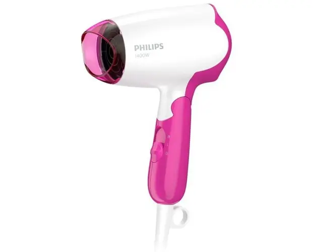 Uscator par Philips BHD003 / 00, DryCare Essential, 1400W, Maner rabatabil, alb / roz