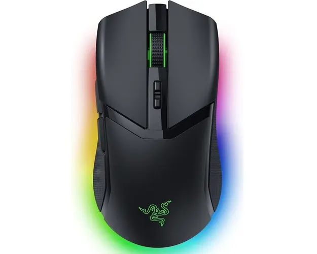Mouse gaming wireless Razer Cobra, 30000 dpi, 10 butoane de control personalizabile, iluminare RGB, Negru