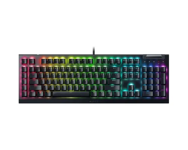 Tastatura mecanica gaming BlackWidow V4 X (Green Switch), layout US, taste ABS, layout US, cu 6 butoane customizabile, negru