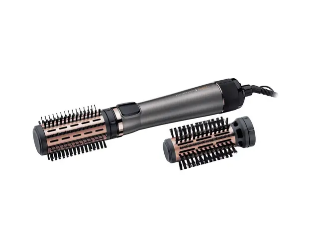 Perie rotativa Remington Keratin Protect AS8810, 1000W, cheratina, ulei de migdale, 3 accesorii, Gri/Aramiu