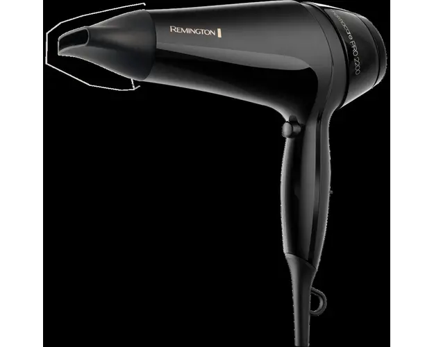 Uscator de par Remington Thermacare Pro 2200 D5710, 2000 W, 3 trepte de temperatura, 2 viteze, Generator de ioni, Grila ceramica, Negru
