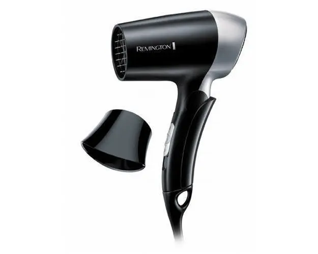 Uscator de par REMINGTON Travel Dryer D2400, 2 viteze, 2 trepte temperatura, negru-argintiu