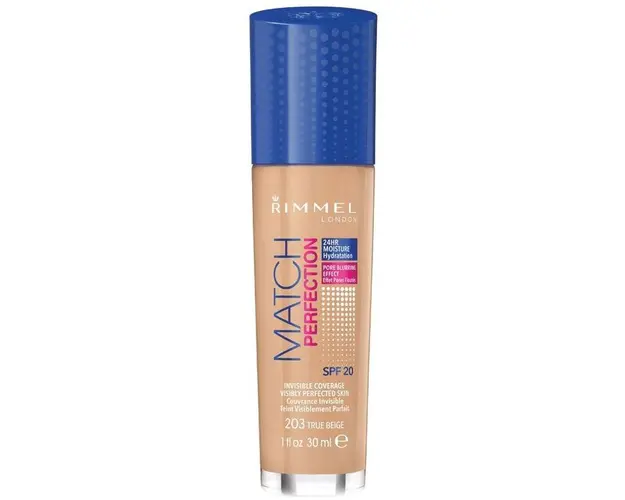 Fond de ten Rimmel Match & Perfect True Beige, 33 g
