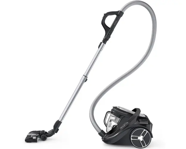 Aspirator fara sac Rowenta Silence Force Cyclonic Effitech® RO7935EA, 500 W, recipient pentru praf 2.5 L, 3 niveluri de filtrare, negru