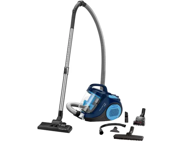 Aspirator fara sac ROWENTA Swift Power Cyclonic RO2981EA, 750W, tehnologie ciclonica avansata, raza de acoperire 7.55m, sistem de filtrare eficient, albastru