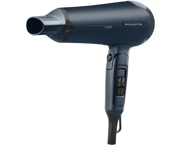 Uscator de par pliabil ROWENTA Nomad CV4753F0, 2200W, 3 trepte de temperatura, 2 trepte de viteza, jet de aer rece, negru/verde