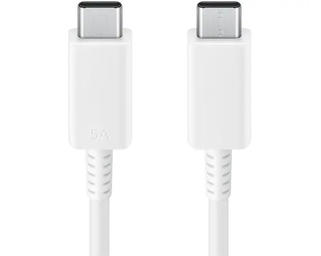 Cablu date &amp; incarcare Samsung USB Type-C &amp; USB Type-C, lungime 1.8 m, max. 5A USB 2.0, Alb