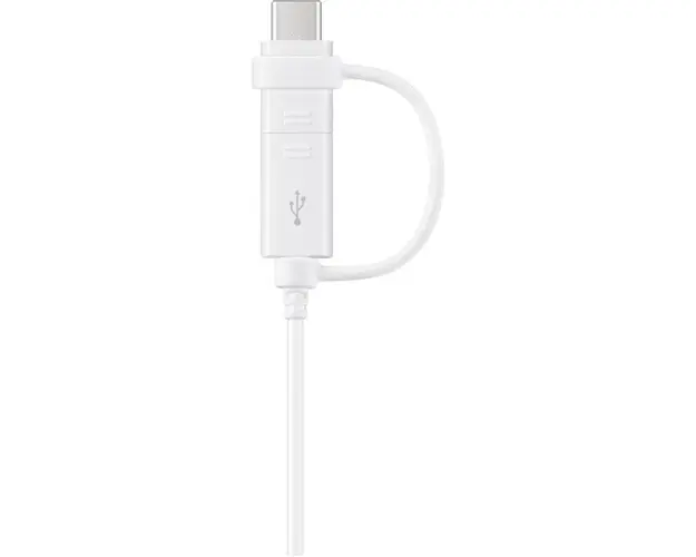 Cablu de date/incarcare Samsung, combo, Micro Usb, Type-C, White