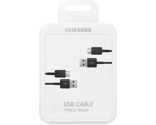 Cablu de date Samsung, 2 x Cable USB Type C, 1.5m, Black