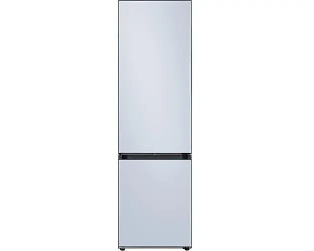 Combina frigorifica Bespoke Samsung RB38A7C6C48/EF, 390 l, Clasa C, Total No frost, All-Around Cooling, Metal Cooling, Compresor Digital Inverter, SpaceMax, H 203 cm, Satin Glass Sky Blue