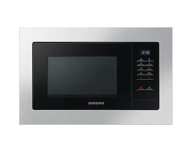 Cuptor cu microunde incorporabil Samsung MG23A7013CT/OL, 23L, 800W, Grill, 6 trepte de putere, Mod Eco, Dezghetare rapida, Functie Grill Fry, Rama Inox