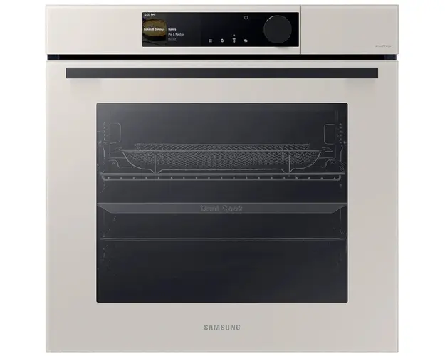 Cuptor incorporabil Bespoke Samsung NV7B665IAE/U2, Electric, 76 l, Autorcuratare catalitica, Air Sous Vide, Dual Cook Steam, Display touch, SmartThings Cooking, Clasa A+, Clean Beige