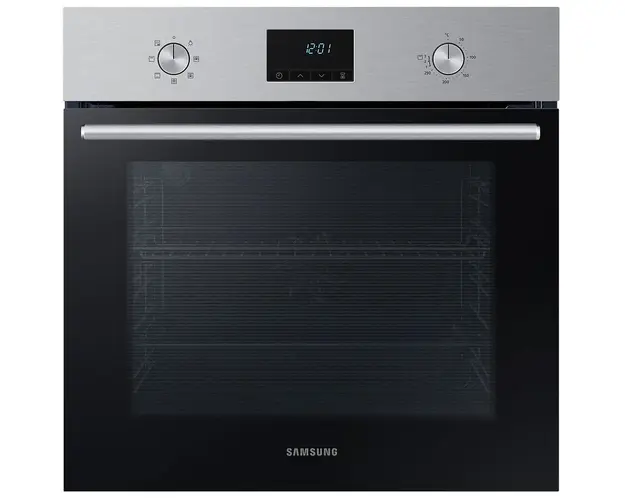 Cuptor incorporabil Samsung NV68A1140BS/OL, Electric, 68 l, Autocuratare catalitica, True convection, Display LED, Clasa A, Negru/Inox