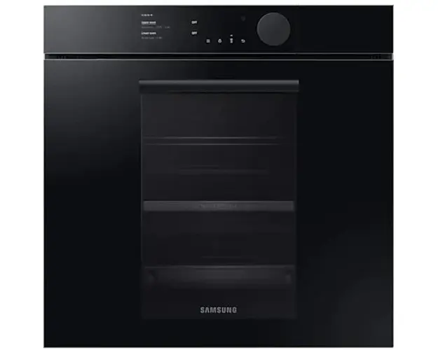 Cuptor incorporabil Samsung NV75T8979RK/EF, Infinite Line, Electric, Autocurare pirolitica, 75l, Dual Cook, Ecran TFT 4.3, WiFi, Sonda temperatura, Soft Close Door, Clasa A+, Negru