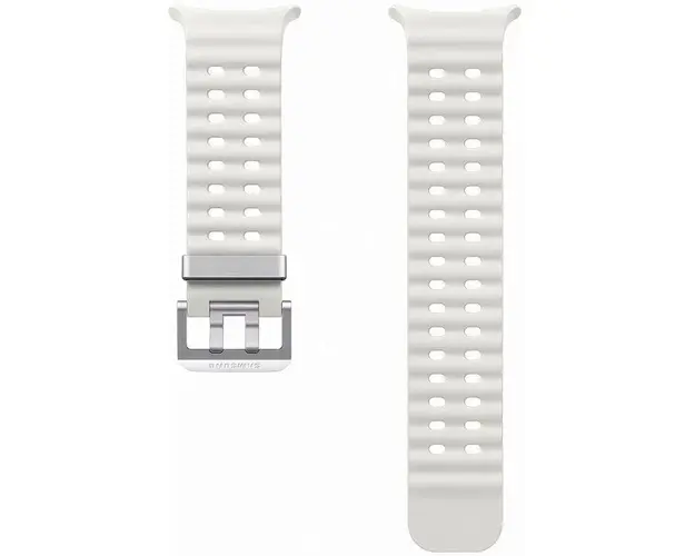 Curea smartwatch Samsung Marine Band pentru Galaxy Watch Ultra, White Sand