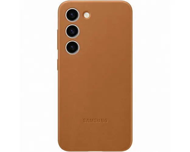 Husa de protectie Samsung Leather Case pentru Galaxy S23, Camel