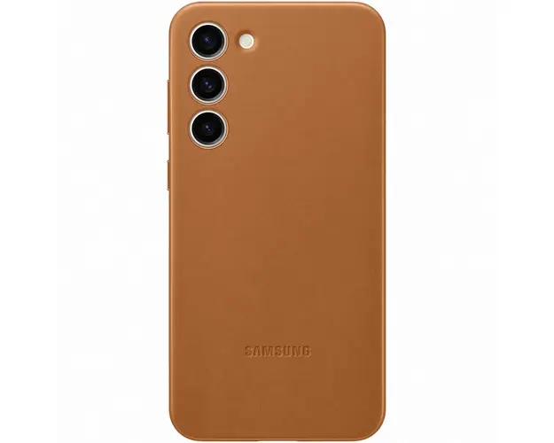 Husa de protectie Samsung Leather Case pentru Galaxy S23 Plus, Camel