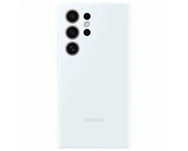 Husa de protectie Samsung Silicone Case pentru Galaxy S24 Ultra, WHITE