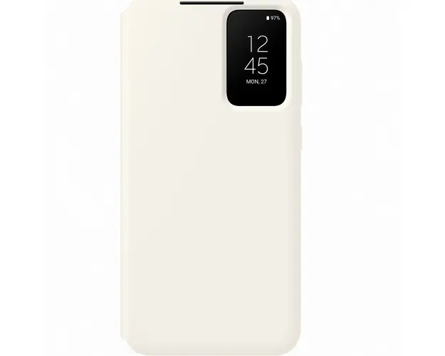 Husa de protectie Samsung Smart View Wallet Case pentru Galaxy S23 Plus, Cream
