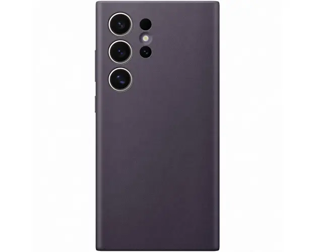 Husa de protectie Samsung Vegan Leather Case pentru Galaxy S24 Ultra, DARK VIOLET