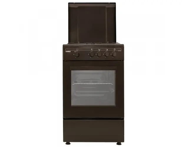 Aragaz SM 450 MBS, 4 arzatoare + cuptor pe gaz, siguranta plita + cuptor, maro