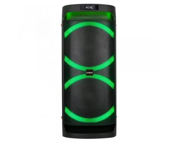 Boxa Portabila Samus Rockstar 8, Putere RMS 2x40W / de iesire 160W / PMPO 1000W, Fm Radio, Bluetooth, Intrare Aux/USB/TF Card, Microfon, Negru
