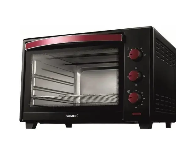 Cuptor electric Samus CS-45B2, 2000 W, 45 L, Control mecanic, Selector programe, Semnal sonor, Negru
