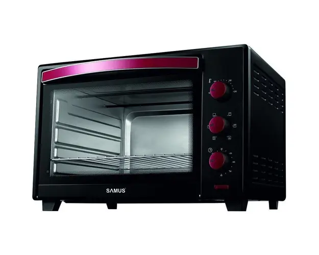 Cuptor electric Samus CS-45BC2, 2000 W, 45 L, Convectie, Control mecanic, Selector programe, Negru
