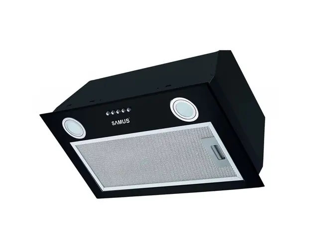 Hota Samus HS5232B, Incorporabila, 325 m3/h, 1 motor, Filtru aluminiu, 3 viteze, 52.5 cm, Negru