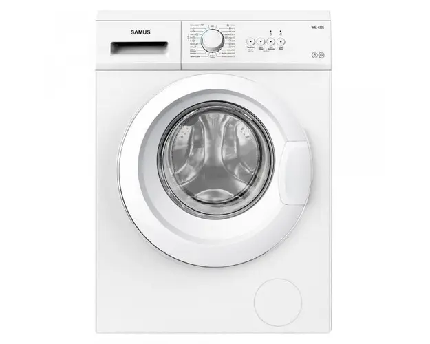 Masina de spalat rufe Samus WSL-6101, 6 kg, Slim, 23 Programe, 1000 rotatii/minut, Clasa D, Afisaj cu leduri, Alb