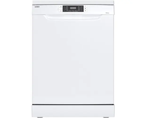 Masina de spalat vase Samus SDW614.8, 14 seturi, Latime 60 cm, 8 programe, Clasa energetica E, Afisaj electronic, Alb