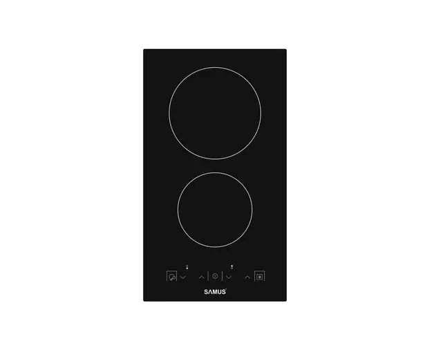 Plita incorporabila Samus PSVE-32BG3, Vitroceramica, 2 arzatoare, 30 cm, Touch Control, Timer, Negru