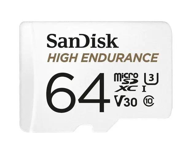 Card de memorie Sandisk High Endurance MicroSDXC, 64GB, Clasa 10, U3, Adaptor microSD