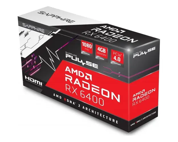 Placa video PULSE AMD Radeon RX 6400 4G 64bit
