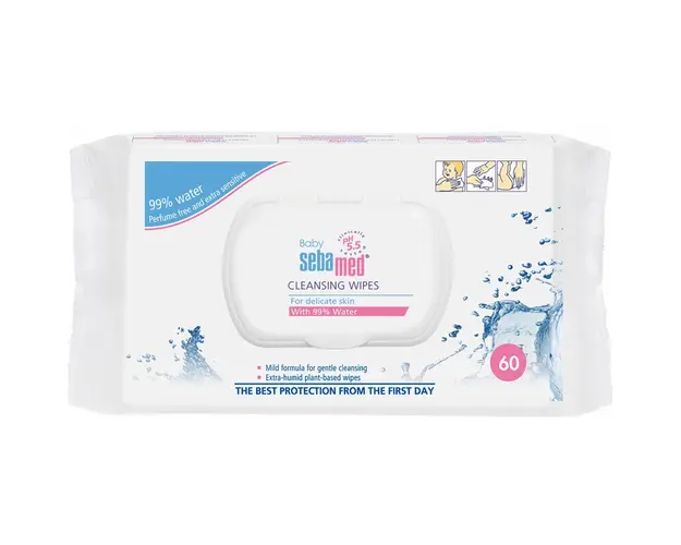Servetele umede Sebamed cu 99% apa pentru copii, 60 buc.