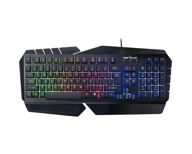 Tastatura gaming Andor, iluminare rainbow, carcasa metalica, design ergonomic, negru